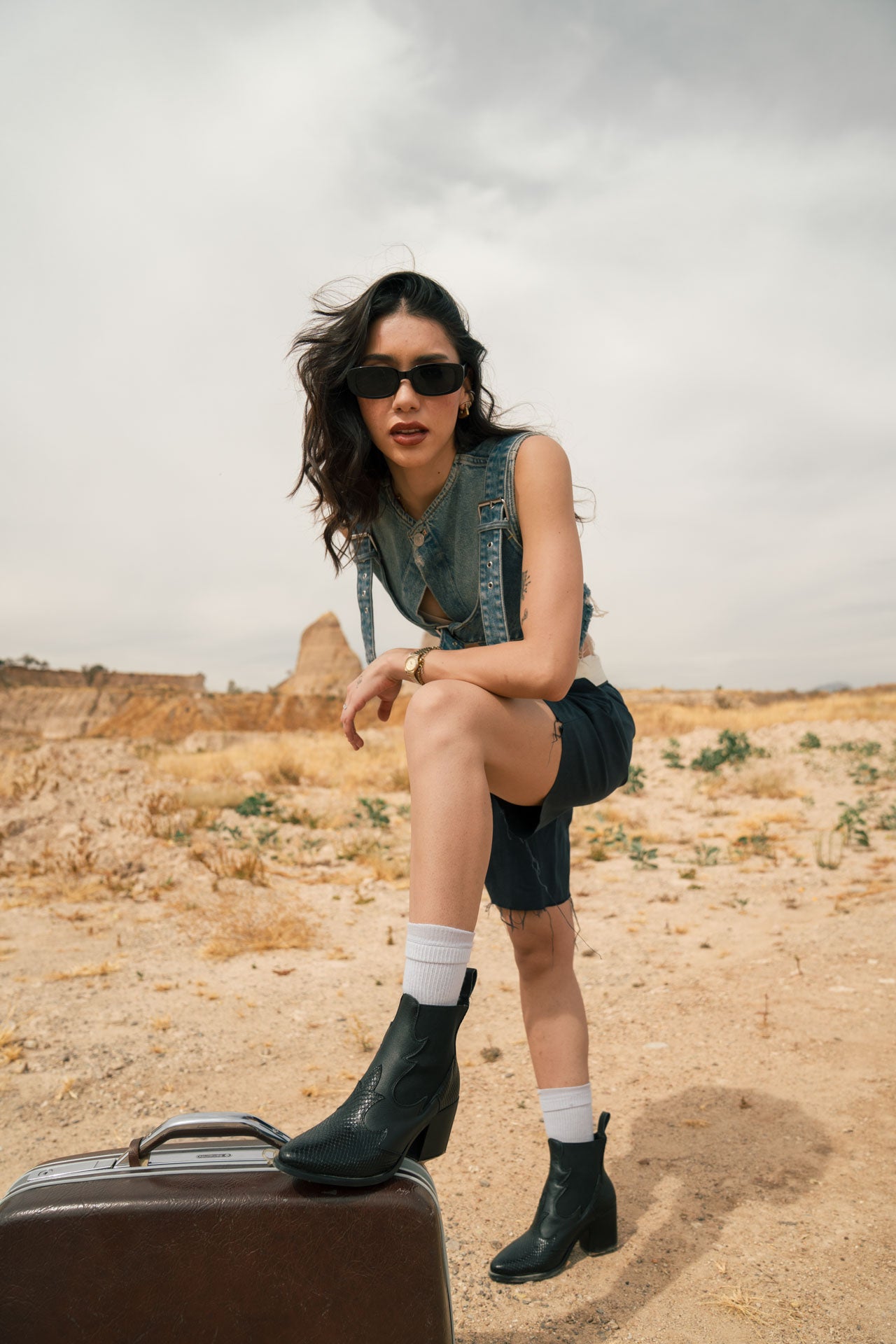 Botín Western Irina Piel Negro