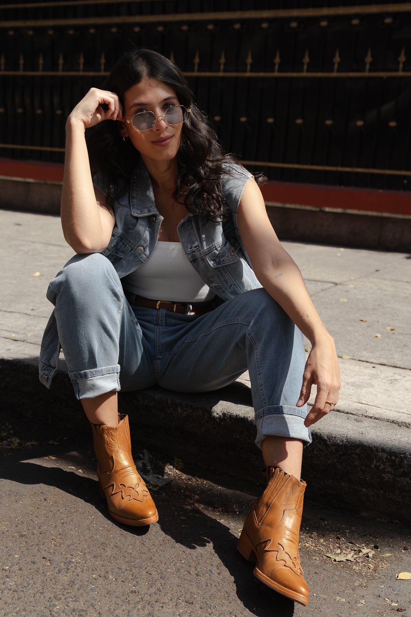 Botas Snake Miel Tornasol