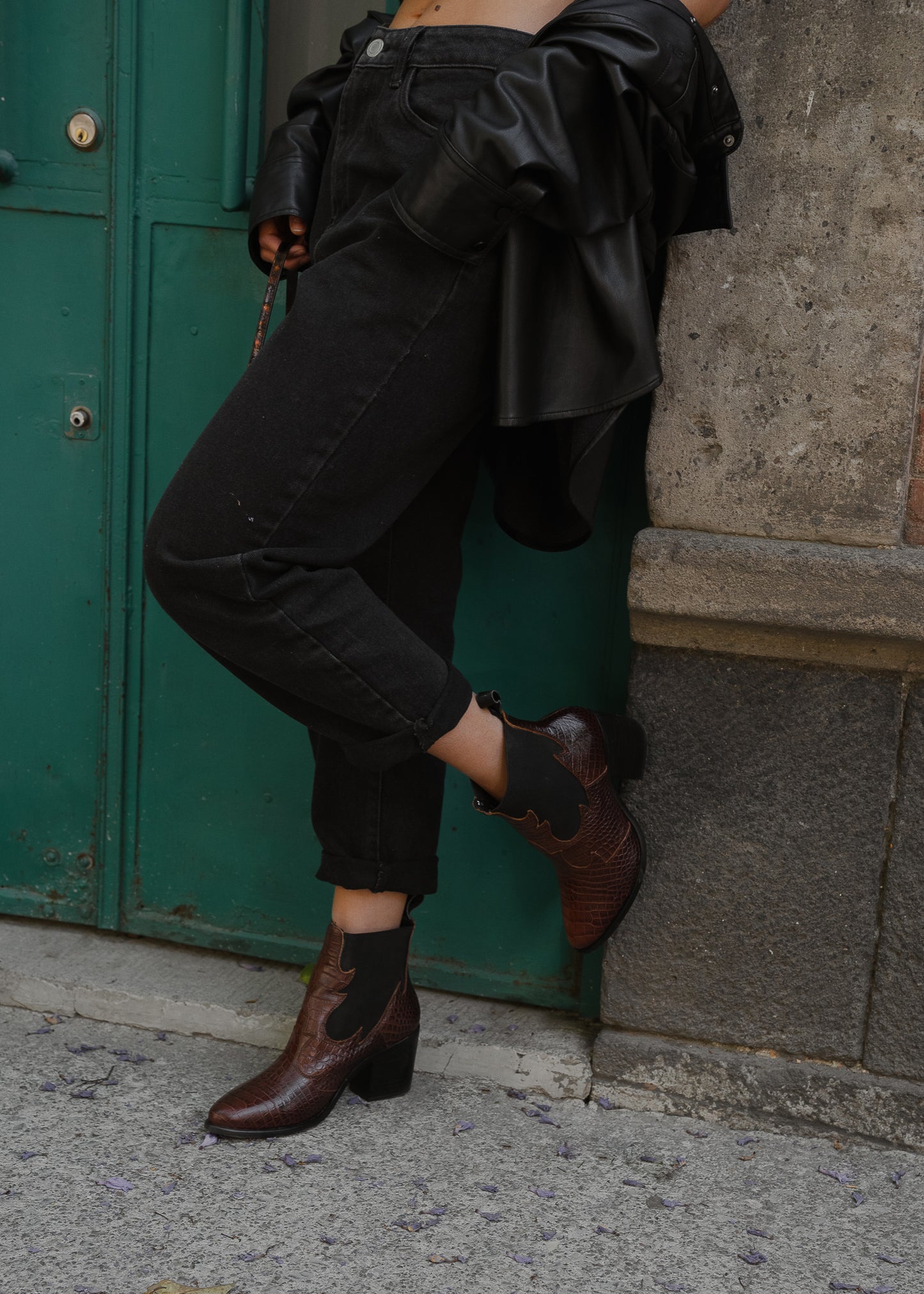 Botín Western Irina Piel Dark Brown