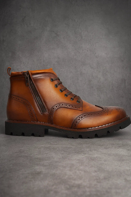 Botín Wingtip Jack Shelbie Piel Miel